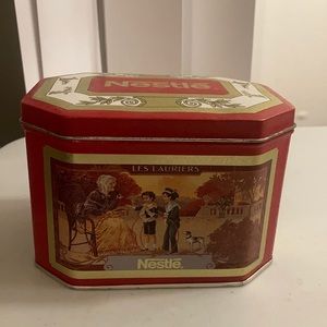 Octagon shaped Bristolware 1993 Nestle Tin by the Tin Box Company